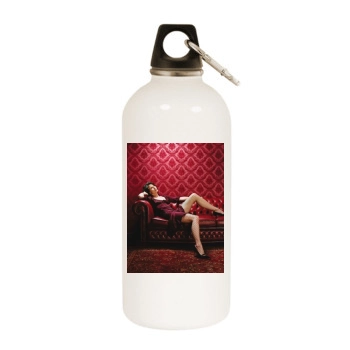 Bridget Moynahan White Water Bottle With Carabiner