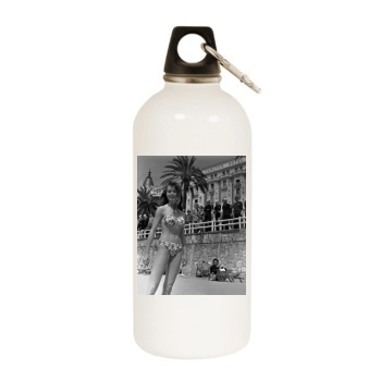 Brigitte Bardot White Water Bottle With Carabiner