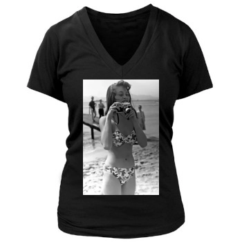 Brigitte Bardot Women's Deep V-Neck TShirt