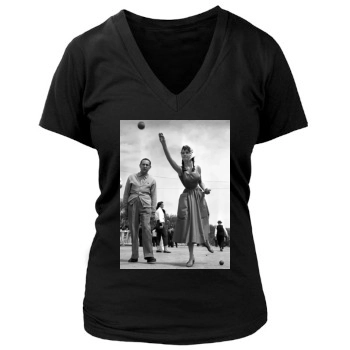 Brigitte Bardot Women's Deep V-Neck TShirt