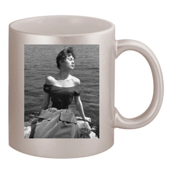 Brigitte Bardot 11oz Metallic Silver Mug