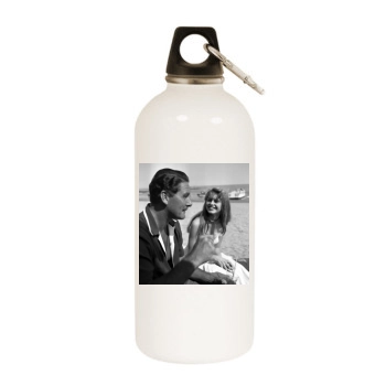 Brigitte Bardot White Water Bottle With Carabiner