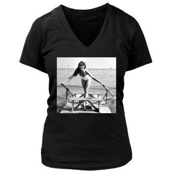 Brigitte Bardot Women's Deep V-Neck TShirt