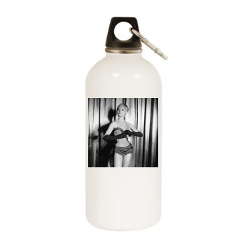 Brigitte Bardot White Water Bottle With Carabiner