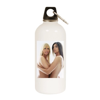 Brittny Gastineau White Water Bottle With Carabiner