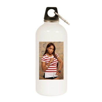 Brooke Valentine White Water Bottle With Carabiner