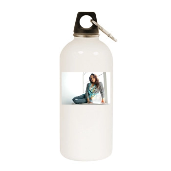 Brooke Valentine White Water Bottle With Carabiner