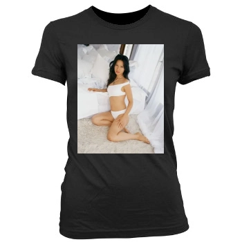 Lucy Liu Women's Junior Cut Crewneck T-Shirt