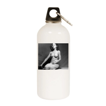 Madonna White Water Bottle With Carabiner