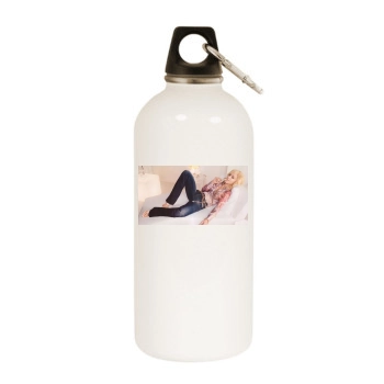 Madonna White Water Bottle With Carabiner