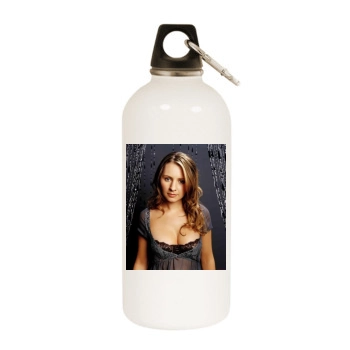 Beverley Mitchell White Water Bottle With Carabiner