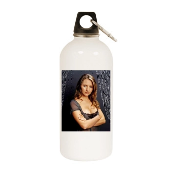 Beverley Mitchell White Water Bottle With Carabiner