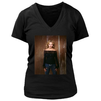 Beverley Mitchell Women's Deep V-Neck TShirt