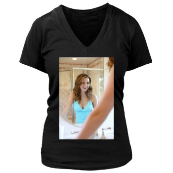 Beverley Mitchell Women's Deep V-Neck TShirt