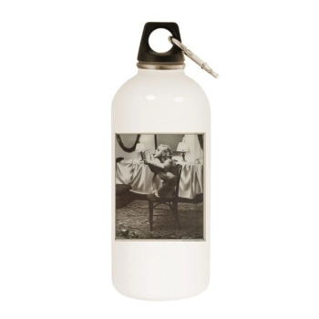 Madonna White Water Bottle With Carabiner