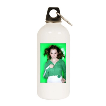 Beverley Mitchell White Water Bottle With Carabiner