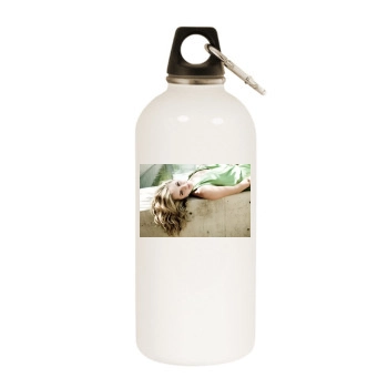 Beverley Mitchell White Water Bottle With Carabiner