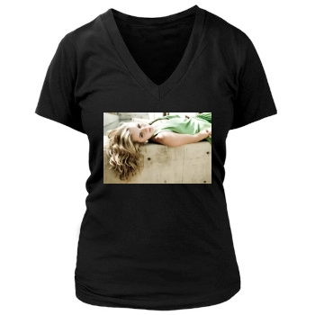 Beverley Mitchell Women's Deep V-Neck TShirt