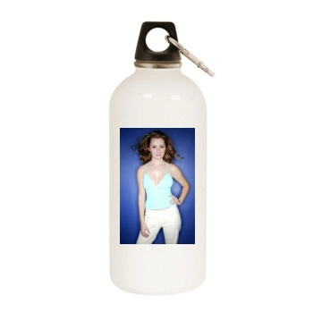 Beverley Mitchell White Water Bottle With Carabiner