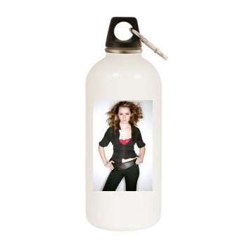 Beverley Mitchell White Water Bottle With Carabiner