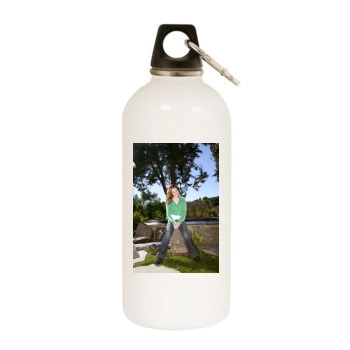 Beverley Mitchell White Water Bottle With Carabiner