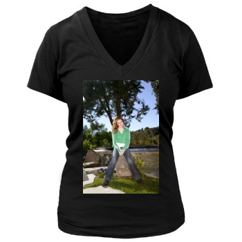 Beverley Mitchell Women's Deep V-Neck TShirt