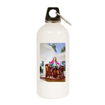 Beverley Mitchell White Water Bottle With Carabiner