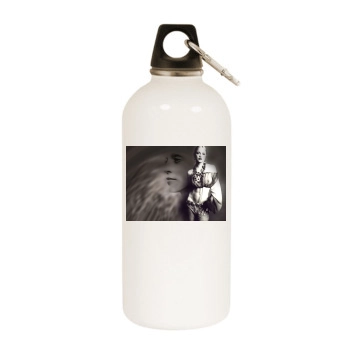 Madonna White Water Bottle With Carabiner