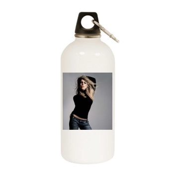 Billie Piper White Water Bottle With Carabiner