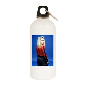 Billie Piper White Water Bottle With Carabiner