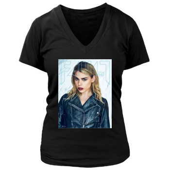 Billie Piper Women's Deep V-Neck TShirt