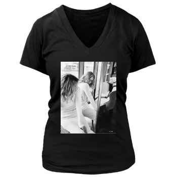 Billie Piper Women's Deep V-Neck TShirt