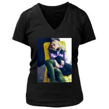 Billie Piper Women's Deep V-Neck TShirt