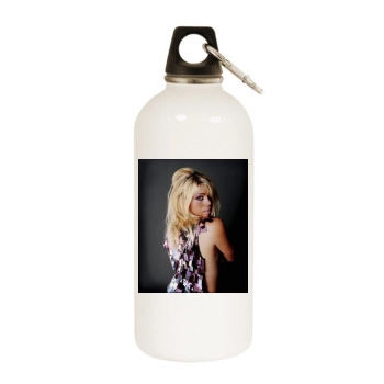 Billie Piper White Water Bottle With Carabiner