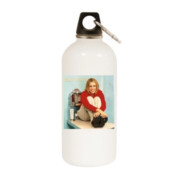 Billie Piper White Water Bottle With Carabiner