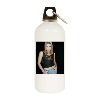 Billie Piper White Water Bottle With Carabiner