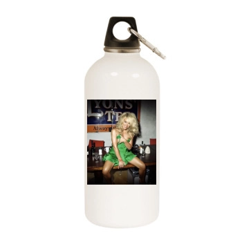 Billie Piper White Water Bottle With Carabiner