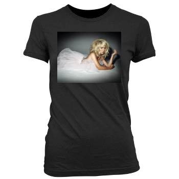 Billie Piper Women's Junior Cut Crewneck T-Shirt