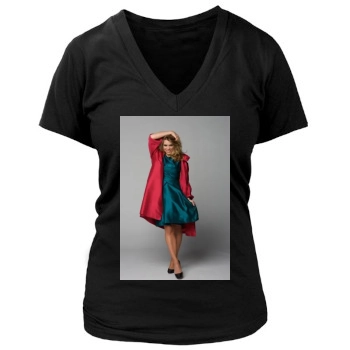 Billie Piper Women's Deep V-Neck TShirt