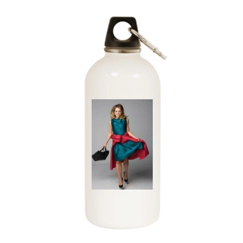 Billie Piper White Water Bottle With Carabiner