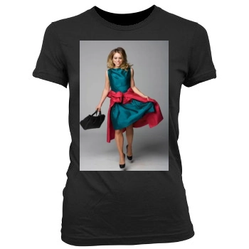 Billie Piper Women's Junior Cut Crewneck T-Shirt