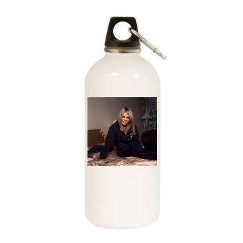 Billie Piper White Water Bottle With Carabiner