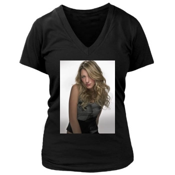 Blake Lively Women's Deep V-Neck TShirt