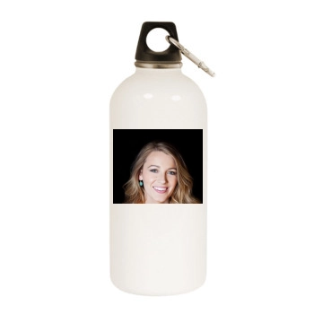 Blake Lively White Water Bottle With Carabiner