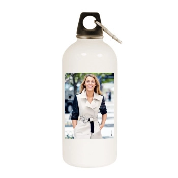 Blake Lively White Water Bottle With Carabiner