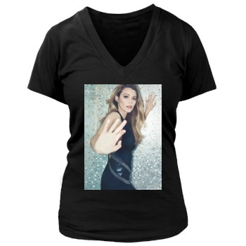 Blake Lively Women's Deep V-Neck TShirt