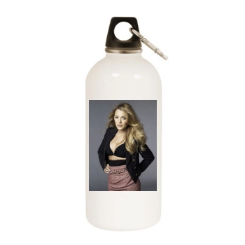 Blake Lively White Water Bottle With Carabiner