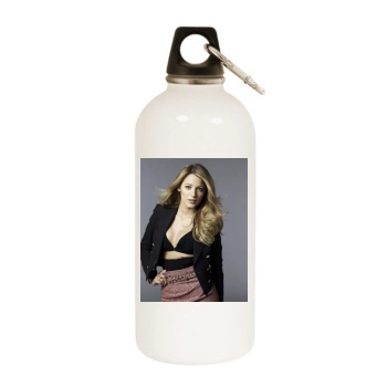 Blake Lively White Water Bottle With Carabiner