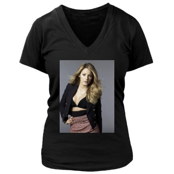 Blake Lively Women's Deep V-Neck TShirt