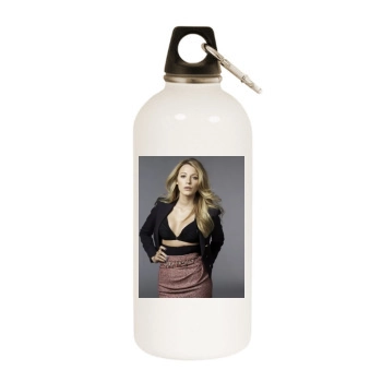 Blake Lively White Water Bottle With Carabiner